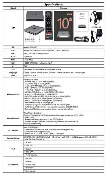 SVICLOUD 10P+ 小雲盒子 TV Box | Android 12 | 4+64GB
